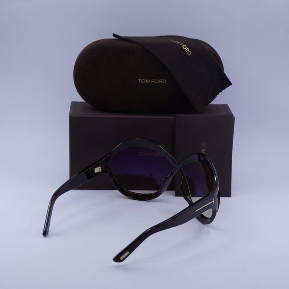 Tom Ford Carine-02 FT0902 52F Sunglasses Havana Butterfly Frame, Brown Lenses - Picture 12 of 12